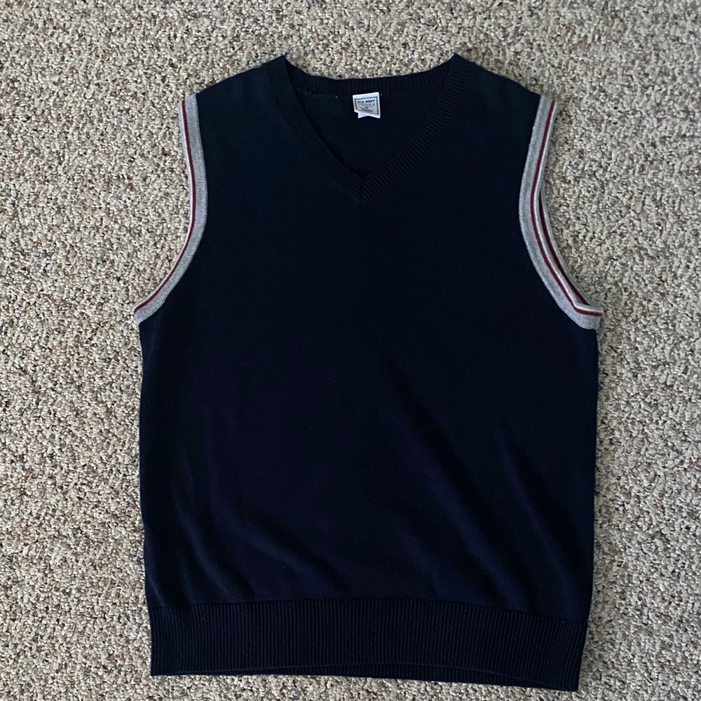 Vintage Old Navy Cotton/Wool Blend Sweater-Vest in Navy